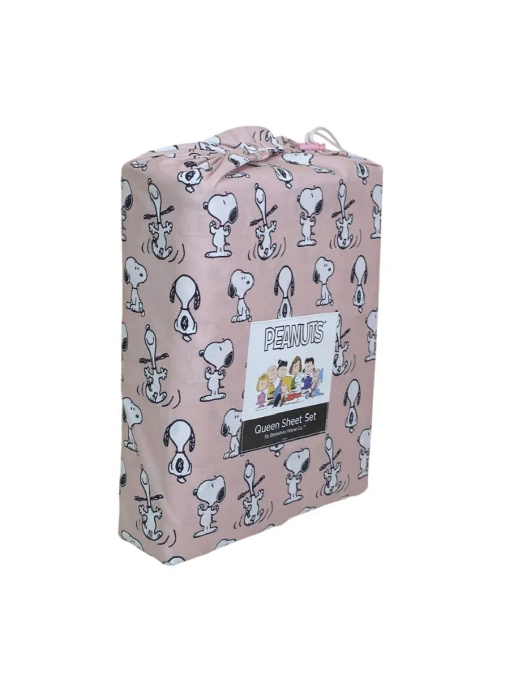 Peanuts Pink Snoopy Queen Sheet Set By Berkshire 100% Polyester